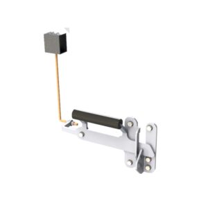 Player gate push-button lock left