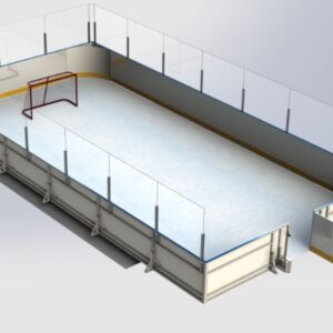 Laukaisupaikka 7m x  14m , h1250 + suojaus h1500